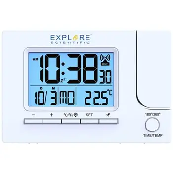 

Explorescientific Rdp1003 radio controlled clock with projection time double cute BiancoExplore Scientific19.87