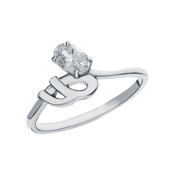

Silver ring with cubic zirconia sunlight sample 925