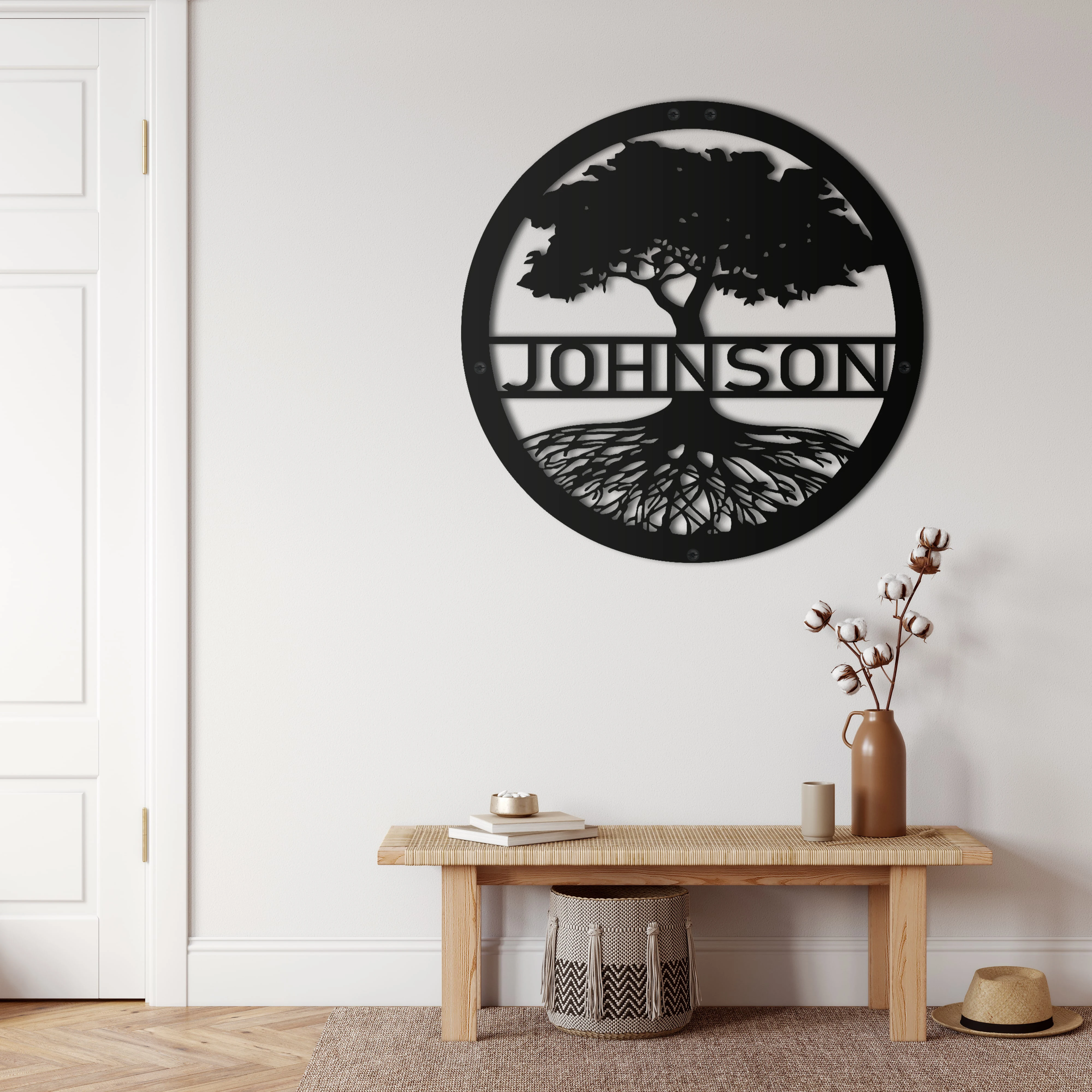 Personalised Family Tree Names Metal Wall Art Plaque Sign White Silver Gift Personalised Family Tree Names Metal Wall Art Plaque Sign White Silver Gift