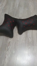 Almohada de cuello para coche, reposacabezas de cuero genuino, diseño de protección de seguridad, soporte de descanso, color negro, accesorios de seguridad para automóviles, Uds.