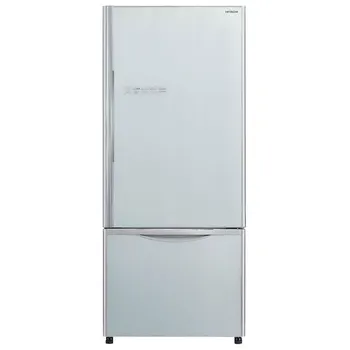

Hitachi R-B 502 PU6 GS two-compartment refrigerator silver glass