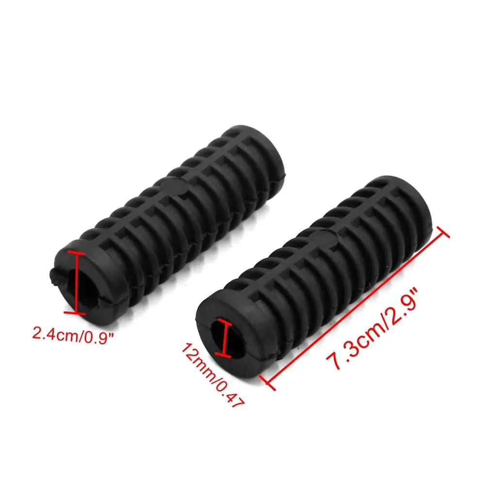 Motorcycle Accessories Motorcycle Foot Pedals Motorcycle Footrests 12mm Diameter Rubber Nonslip Footrest Pedal Foot Peg Cover Shell For Motorcycle