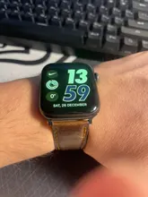 Correa de cuero de vaca Retro para Apple watch banda 44mm 40mm iWatch banda 42mm 38mm reloj pulsera Apple watch 5 4 3 21 38/42 44mm