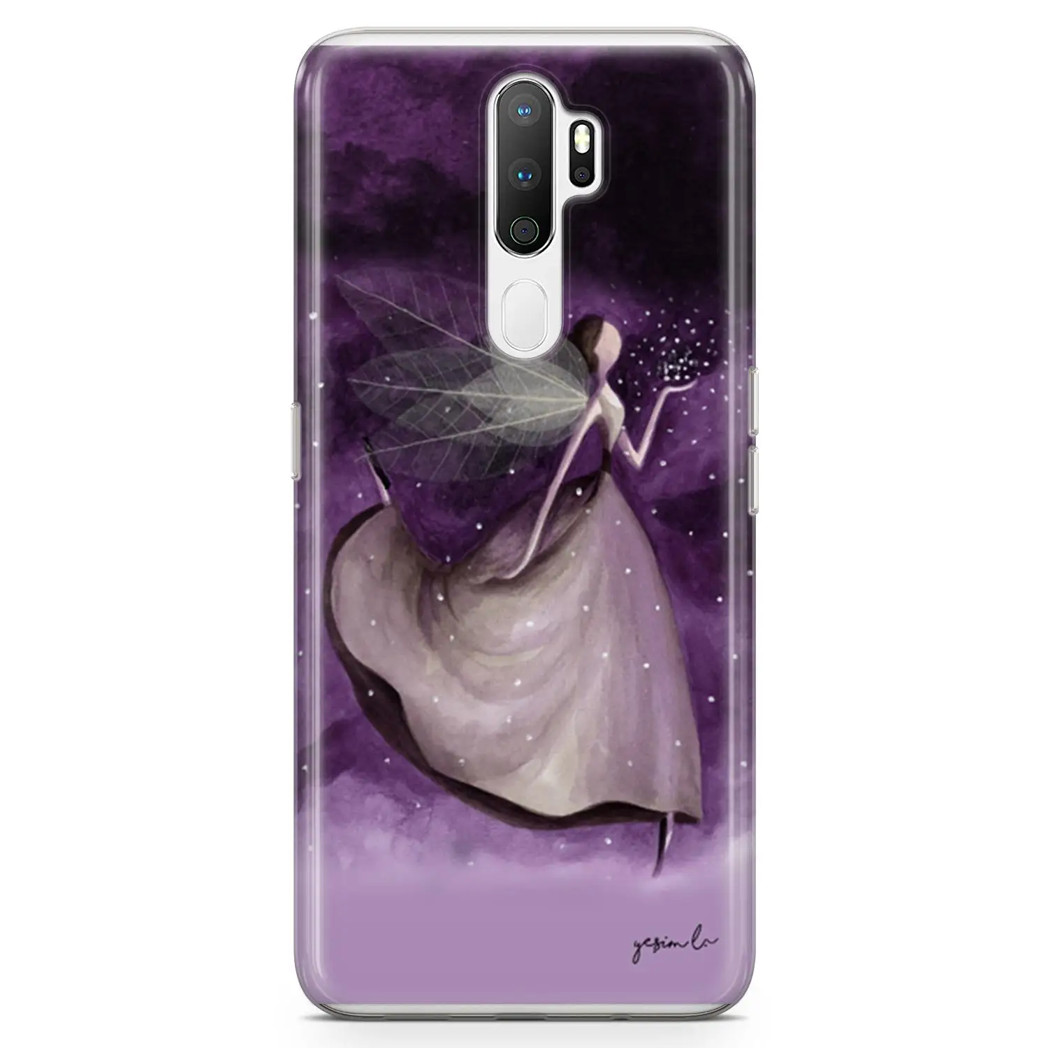 Чехол Lopard для Oppo A5 2020 защитный силиконовый чехол с фиолетовым рисунком