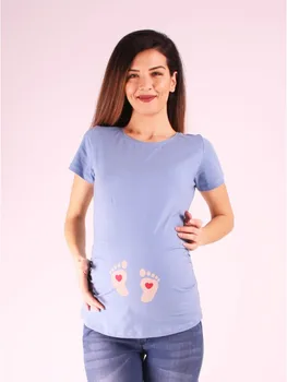 

Pregnant Heart Footprint K Sleeve T-Shirt
