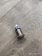 16mm 12mm interruptor de botón de metal botón impermeable circular plana Botón de luz LED auto-bloqueo auto-botón de Reinicio 1NO1NC