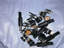 Fuente de alimentación de 5,5mm x 2,1mm, 5,5x2,1 CC, Conector de clavija + adaptador de Terminal de montaje de Panel de Metal hembra, enchufe, conectores DC