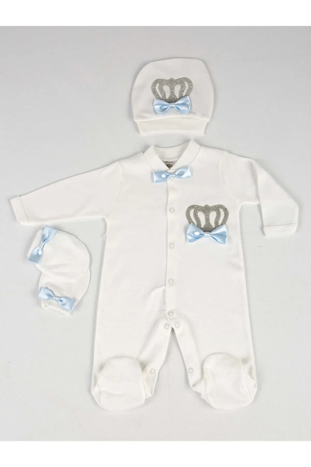 

White King PCs set Male Baby Rompers