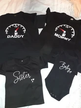 Ropa a juego para la familia, trajes estampados para papá mamá, Brother, hermana, bebé, camisetas de hijo, ropa de bebé