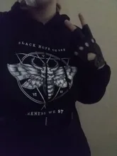 Sudadera con capucha de Devil winter para mujer, nueva oscura, punk, Vintage, Harajuku, informal, con estampado de dibujos animados, de talla grande, gótica, holgada