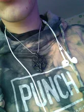 Collar con colgante de cabeza de cabra y calavera de Dios, pentagrama Retro, suerte, satanismo, occulta, Metal, Vintage, plateado, Estrella