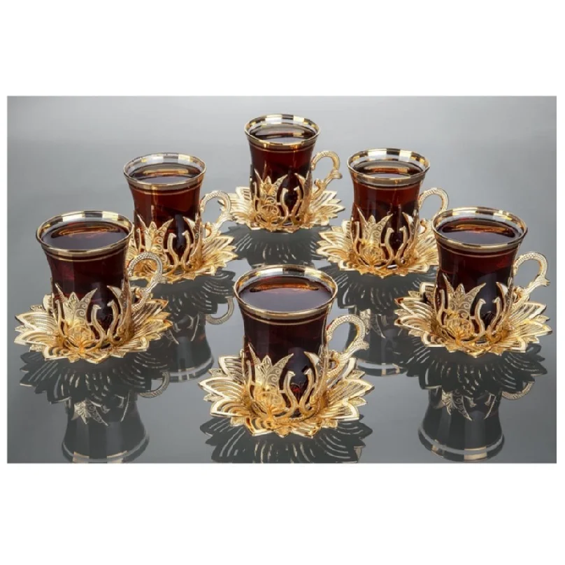 GOLD-TURKİSH-TEA-SET-CUPS-SET-COFFEE-CUP