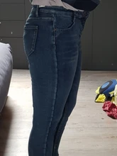De invierno más grueso terciopelo de las mujeres de Vaqueros cintura alta ajustados Simple de lana caliente Slim damas Casual pantalones de Vaqueros pitillo