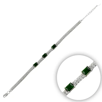 

KUTAYDAN 925 Sterling Silver Zircon Stone Bracelet
