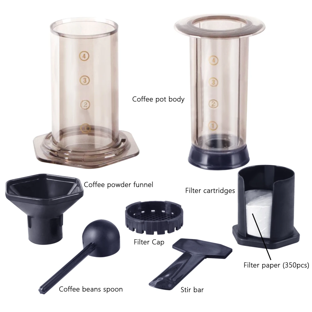 Filter Paper Espresso Coffee Maker Portable Cafe French Press Air Pres –  Boss Brew Coffee