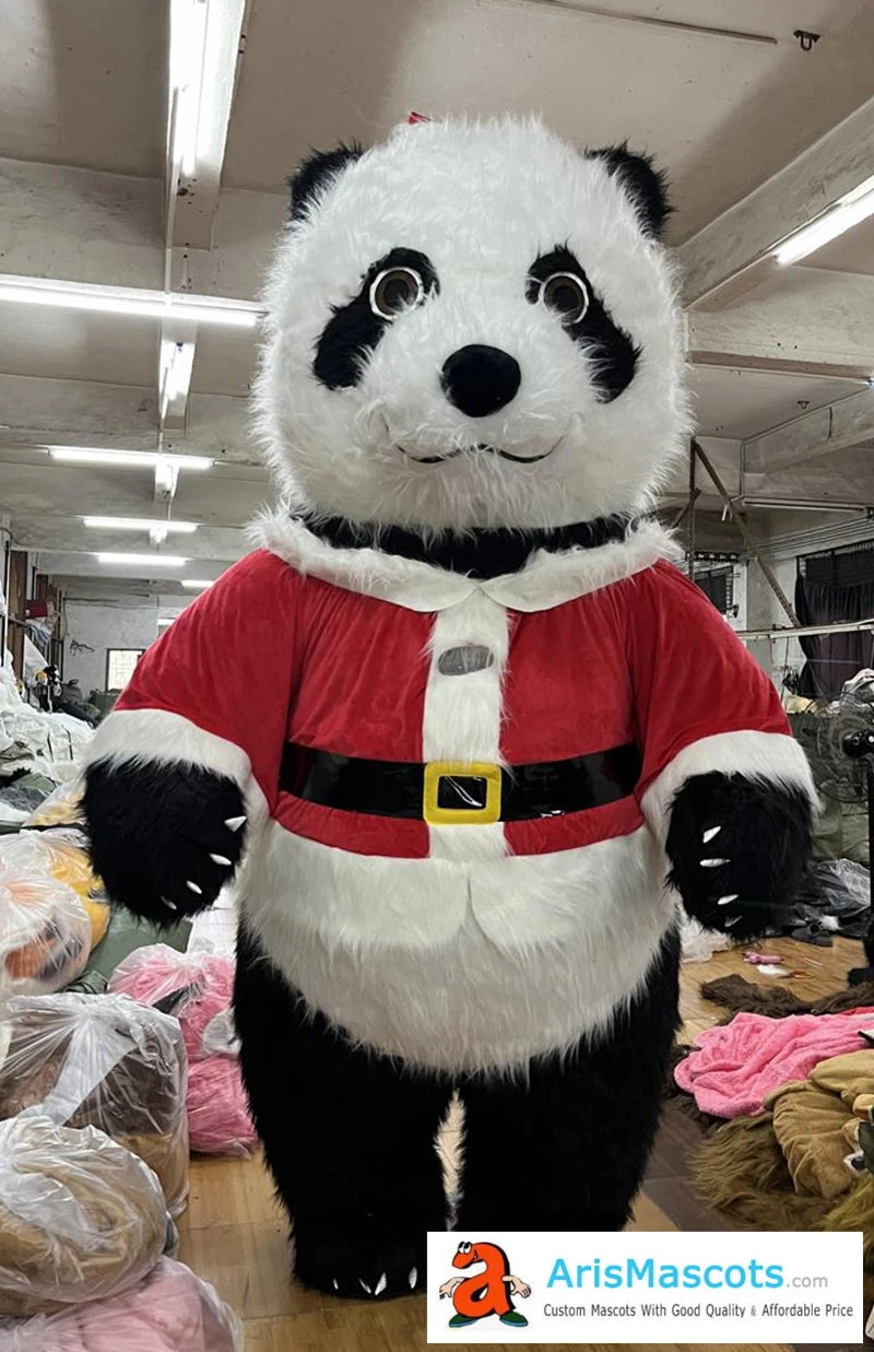 Giant Opblaasbare Panda Kostuum Met Santa Clausule Up Voor Kerst Entertainments Volwassen Volledige Mascotte Blow Up _ - AliExpress Mobile