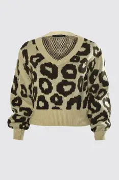 

Trendyol Leopard Patterned Knitwear Sweater TWOAW21KZ0025