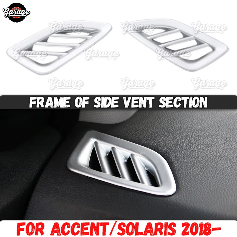 Рамка боковой вентиляционной секции для hyundai Accent/Solaris 2018-2019 ABS пластик молдинг 1