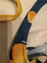 Swimsuit Women Bikini-Sets Bathing-Suits Lemon CUPSHE Lace-Up Print Two-Pieces Sexy Yellow