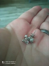 925 de plata esterlina de la joyería de las mujeres de cristal animales de dibujos animados pendientes para niñas de la escuela. Regalo de pendientes de plata y circonita para niña eh1415