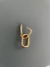 ANENJERY de Plata de Ley 925 Plata geométrica Oval aro pendientes para las mujeres Simple de Metal de estilo desmontable pendientes para las mujeres S-E1412