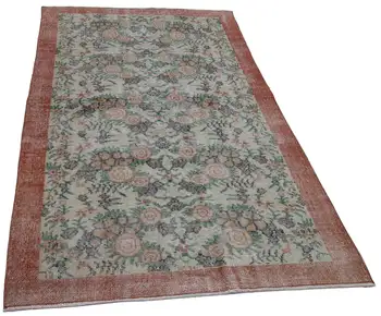 

110x198 Cm Beige Handmade Overdyed Rug-4x6 Ft