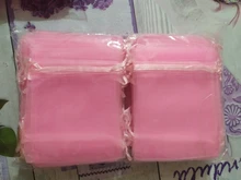 100pcs / lot 5x7 7x9 9x12 10x15cm Bolsas de organza con cordón Bolsas de embalaje de joyería Bolsa de regalo de fiesta de boda Bolsas de regalo de cumpleaños de Navidad Bolsas