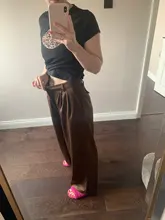 2021 Retro de Color sólido salvaje recto ancho pierna Pantalones mujer primavera nueva moda Coreana de cintura alta pantalones largos