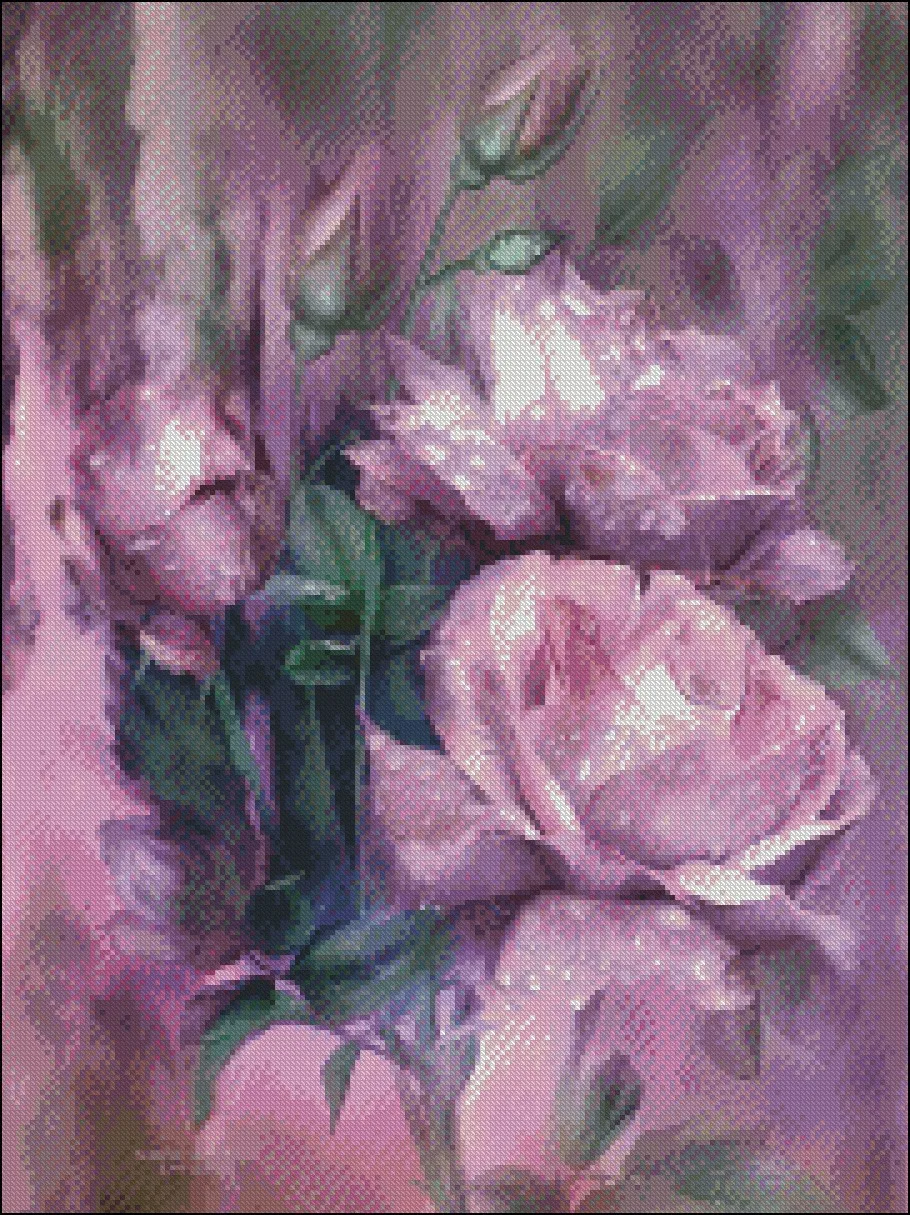 Embroidery Counted Cross Stitch Kits Needlework- Crafts 14 ct DMC DIY Arts Handmade Decor- Raindrops
