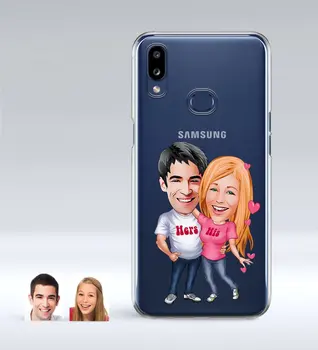 

Personalized Valentine Caricature Of Samsung Galaxy A10s Thin Transparent Silicone Phone Kapağı-5