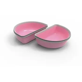 

Set of 2 mean bowls-Pink-For cats