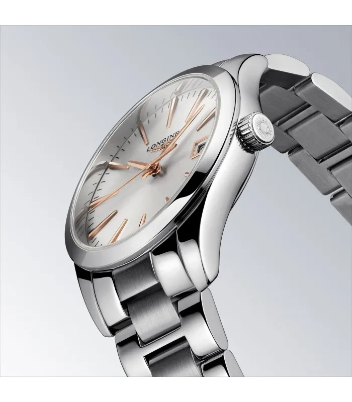 Longines L2.386.4.72.6 Conquest классические 34 мм кварцевые мужские часы из нержавеющей стали