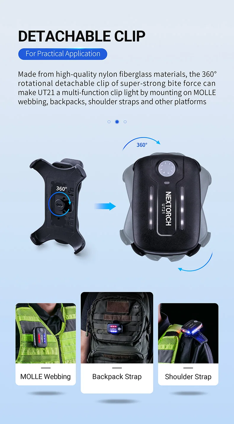 Police Warning Strobe Shoulder lights Rechargable LED Flashling Safety Clip Lamp For Outdoor Rescue,Traffic Guidance,Police