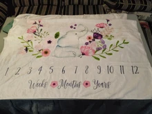 Baby Blanket Wings Angel-Milestone Photography Flannel Monthly Soft Bath-Crawling Cartoon
