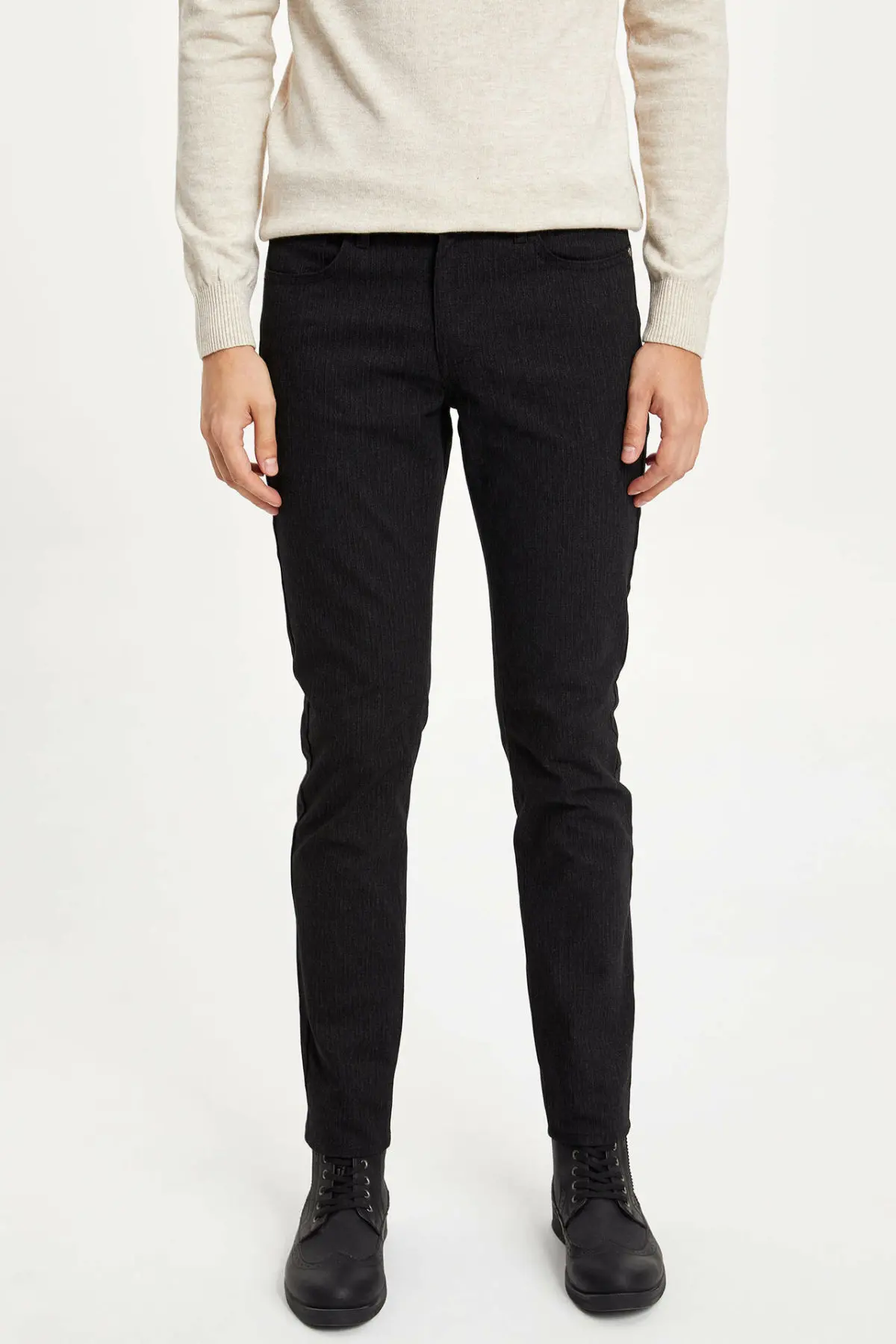 DeFacto Men's Suit Trousers Leisure Classic Business Long Pants Male Solid Color Casual Simple Fashion Pant Mens - M2503AZ19WN |