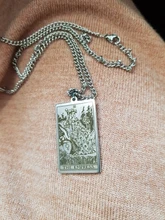 Pendant Necklaces Jewelry Tarot-Cards Dawapara Major Arcana Stainless-Steel Gift Vintage