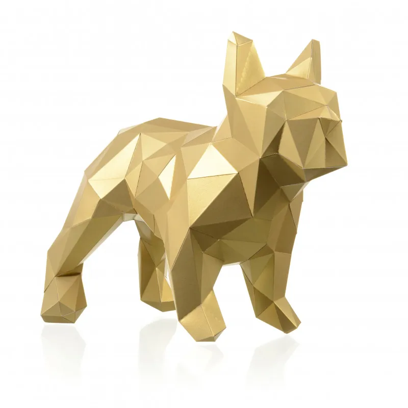 3D-конструктор Paperraz "БУЛЬДОГ МАРСЕЛЬ"(золотой