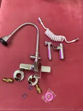 BAKALA-grifo de cocina multifunción, montado en la pared, frío y caliente, con pulverizador de mano