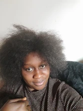 Yaki recto Afro corto sintético, pelucas para mujeres negras africanos Fluffy Pelo Rizado marrón oscuro Natural de Color rojo Cosplay