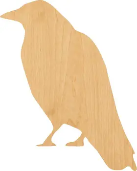 

Raven Wooden Laser Cut Out Shape - Great for Crafting - Hobbyist - D.I.Y. Projects