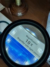 Lupa iluminada Glass-10X lupa de lectura grande de mano con 12 luz LED iluminada para personas mayores, reparación, monedas