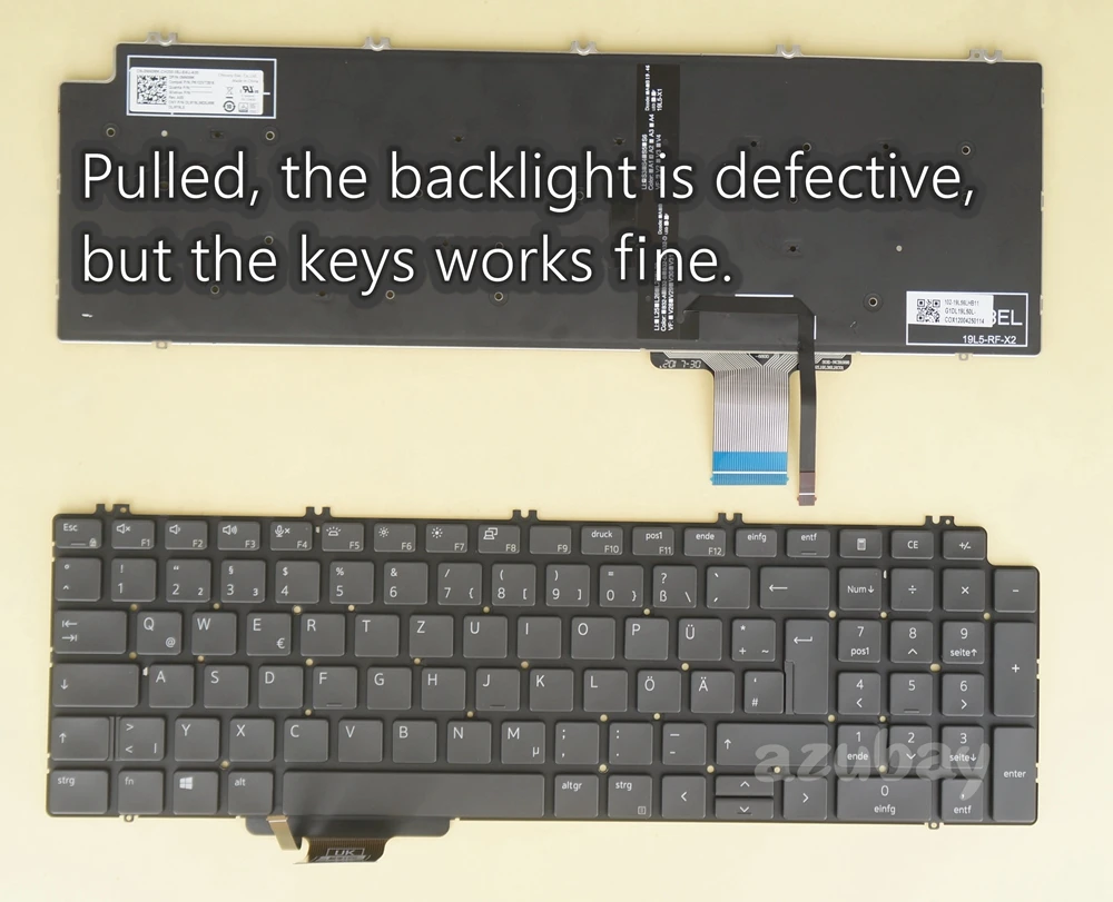 For DELL inspiron 7352 7353 7359 Keyboard Backlit German Tastatur NO frame 