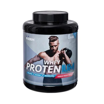 

Whey Protenium strawberry and cream 1800g. Just Podium. Protein WHEY + vitamin B6 + papain powder + 100% natural
