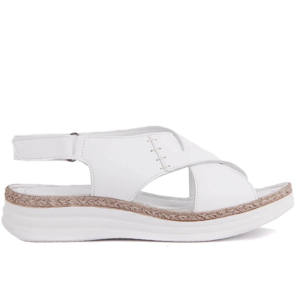 

Sail-Lakers Leather Women Sandals Summer Comfortable Causal Shoes Woman Peep Toe Platform Bottom Fashion Mother Ladies Sandals Sandalias Mujer Size 36-40 2019 New