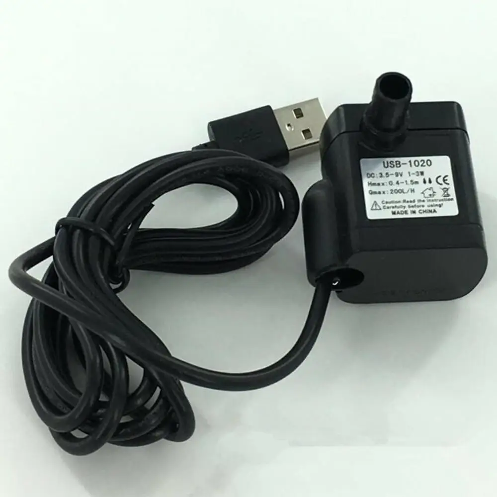 USB 1020 микро погружной насос DC 3 5 V 9V 3W аквариумный аквариум фонтан Пруд водяной для