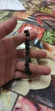 Pulsera de cuentas estilo tibetano para hombre, brazalete de abalorios, piedra de luna, diseño lava, buda, budista, chacras