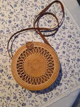 Messenger-Bags Bolsa Rattan-Straw Circle Beach-Crossbody-Bag Handwoven Good-Quality Round