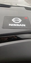 Alfombrilla antideslizante con logotipo de coche, alfombrilla antideslizante con soporte para teléfono, para Nissan, Nissan, Tiida, Teana, Skyline, Juke, x-trail, Almera