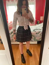 Faldas plisadas coreanas de cintura alta para mujer, minifalda Sexy gótica negra a cuadros, uniforme JK, ropa para estudiantes Y2K 90S, verano 2020