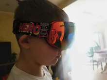 COPOZZ-Gafas de esquí de tamaño pequeño para niños, máscara antiniebla doble UV400, para esquiar, GOG-243